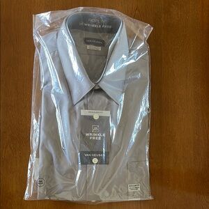 Van Heusen Wrinkle-Free Dress Shirt - Light Gray